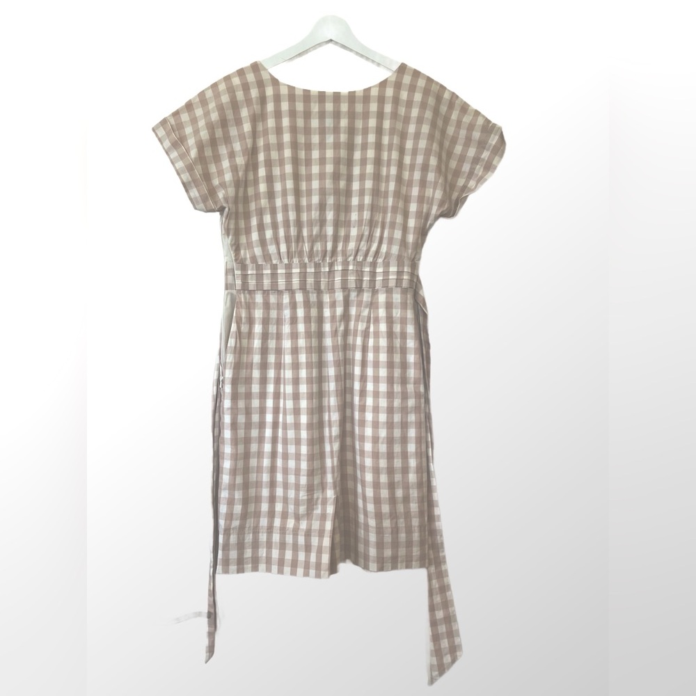 HD Paris Anthropologie Poplin Sheath Dress. Waist tie is coming loose, easy fix. - Picture 5 of 9